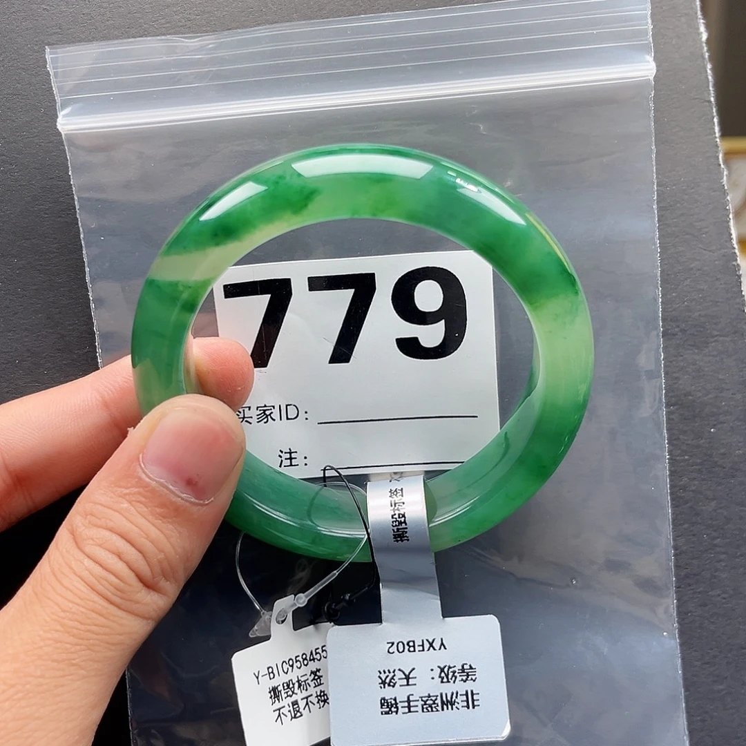 未镶嵌手镯石英质玉（非洲翠）57圈口779