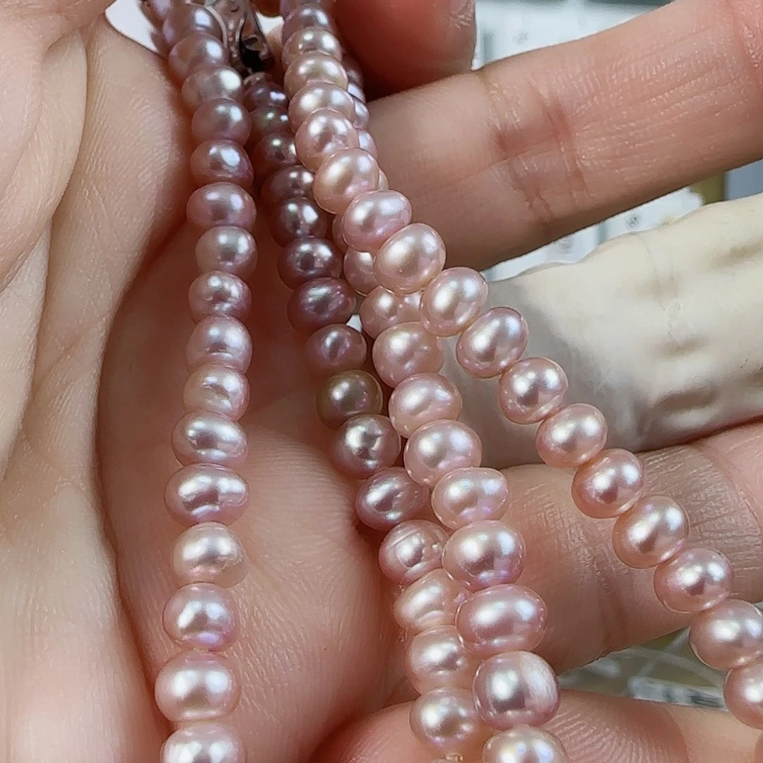 淡水珍珠项链银S925镶嵌