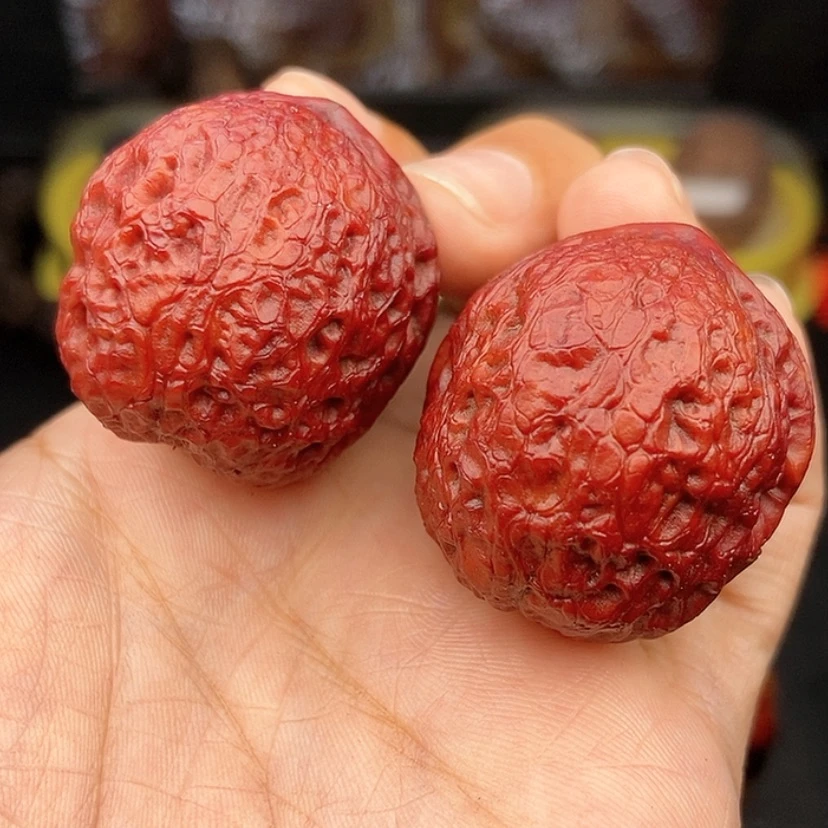 【闪购商品】文玩核桃手串36尺红彩蛇皮元宝