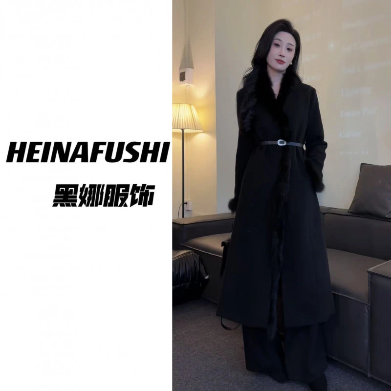 HEIN清仓【奢香夫人】真毛夹棉大衣2488