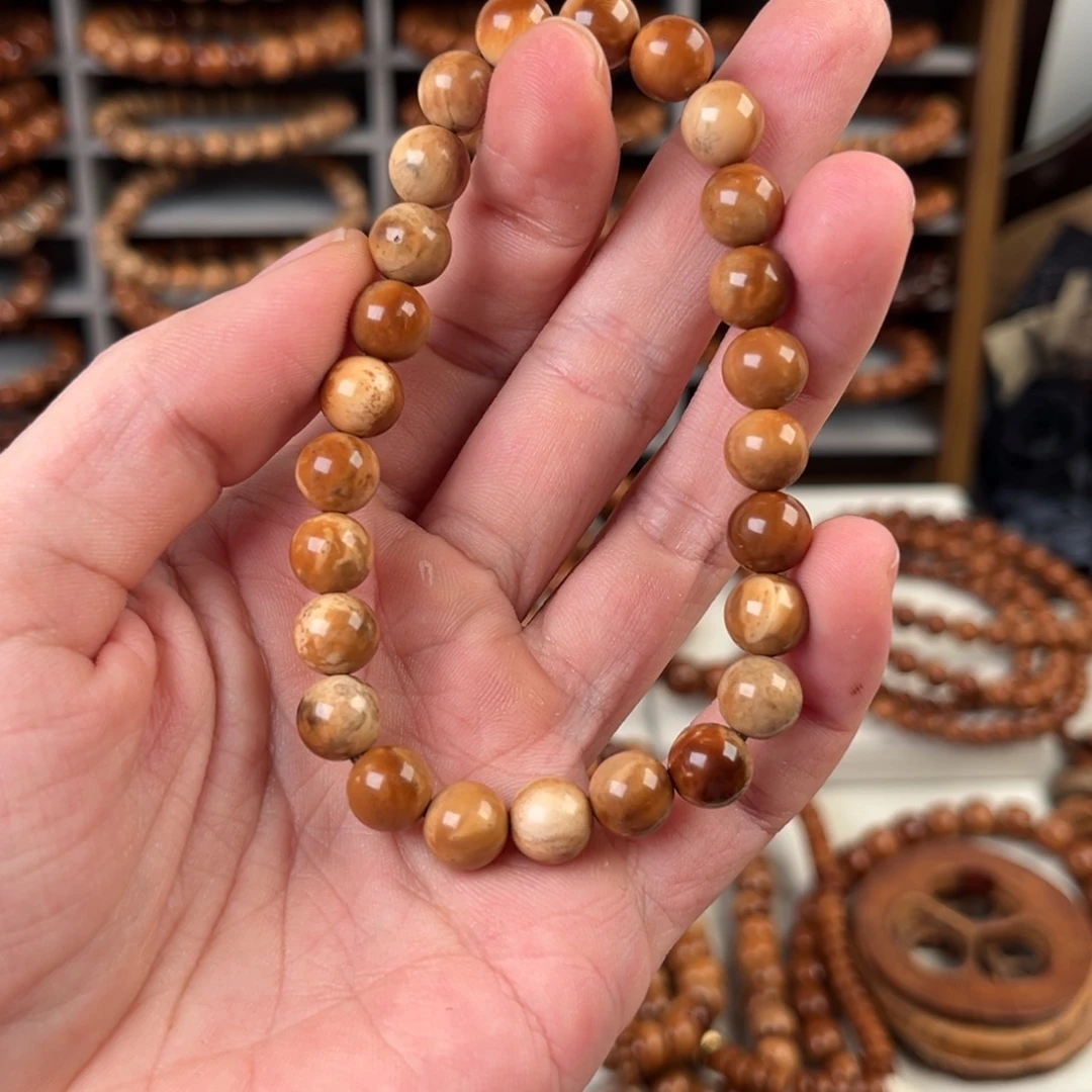 @***3手串库克花皮圆珠