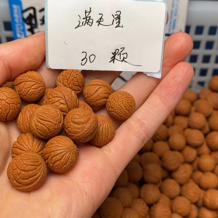 桃核手串14尺寸左右野生满天星30颗（打孔）