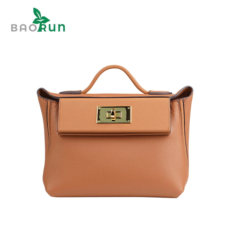 【2424-高版本-棕色】Evercolor头层牛皮 苎麻蜡线手提单肩包