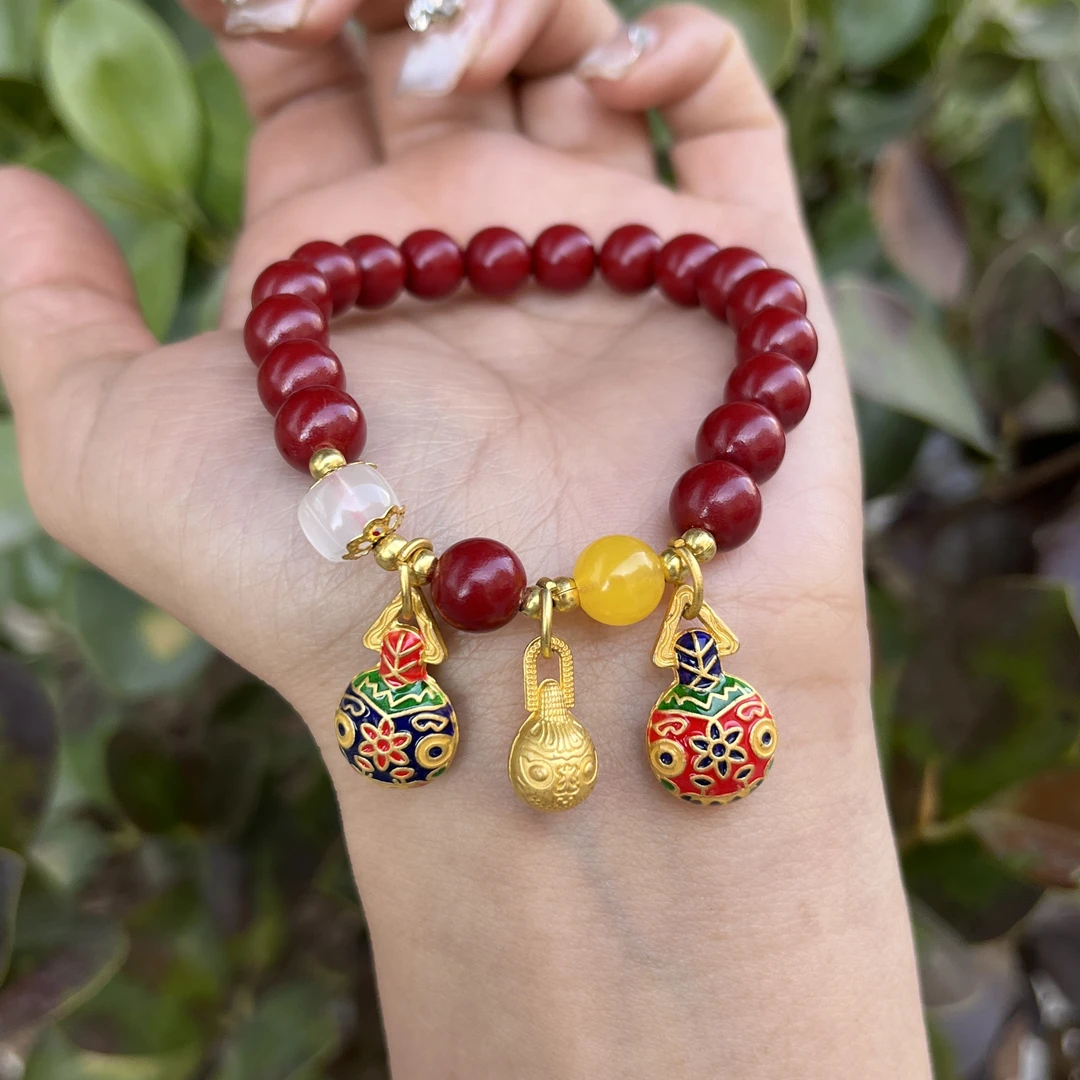 非金属布艺手链 【雪莉珠宝】紫砂一家三口款Q版吞金兽卡8