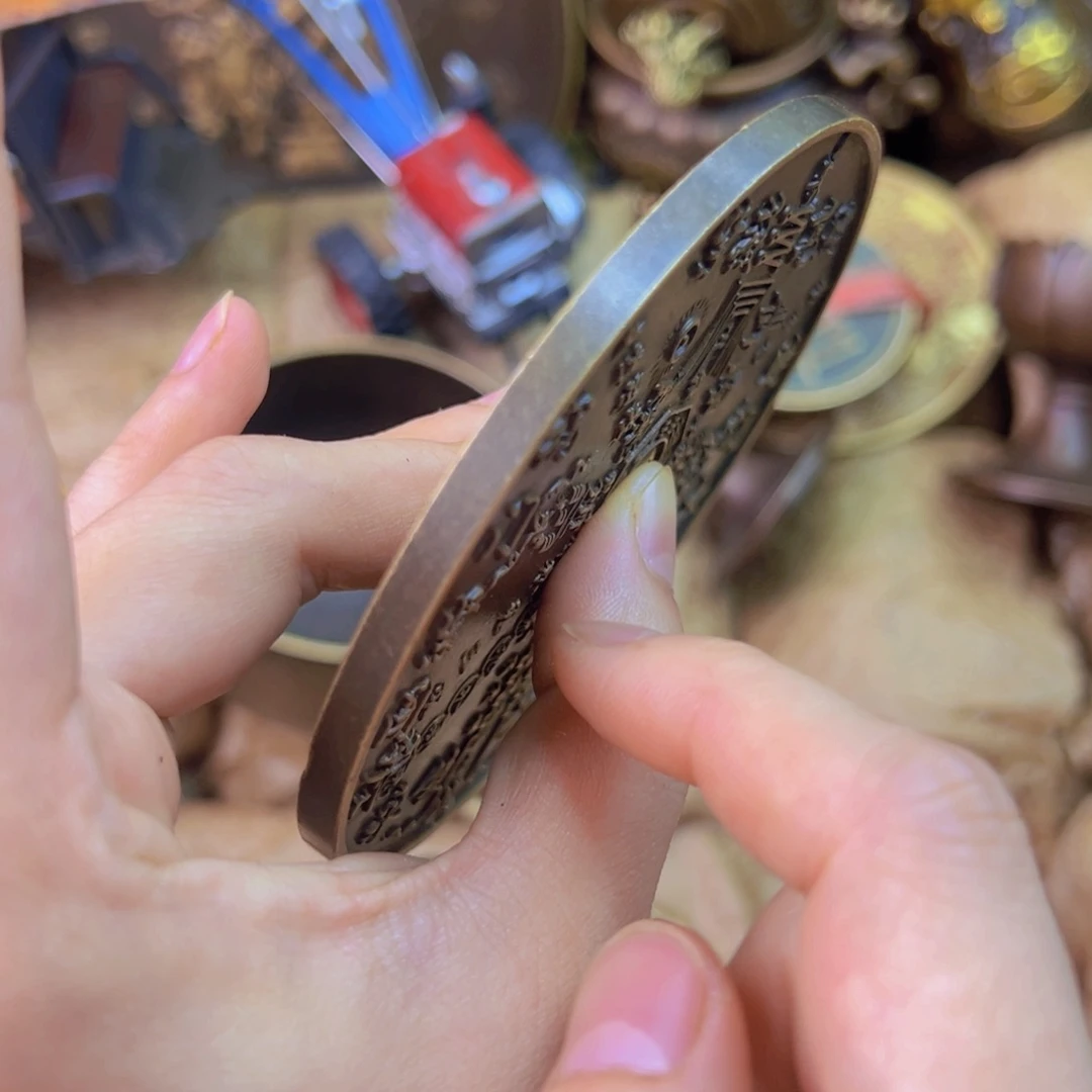 原矿风磨铜铜镜一个