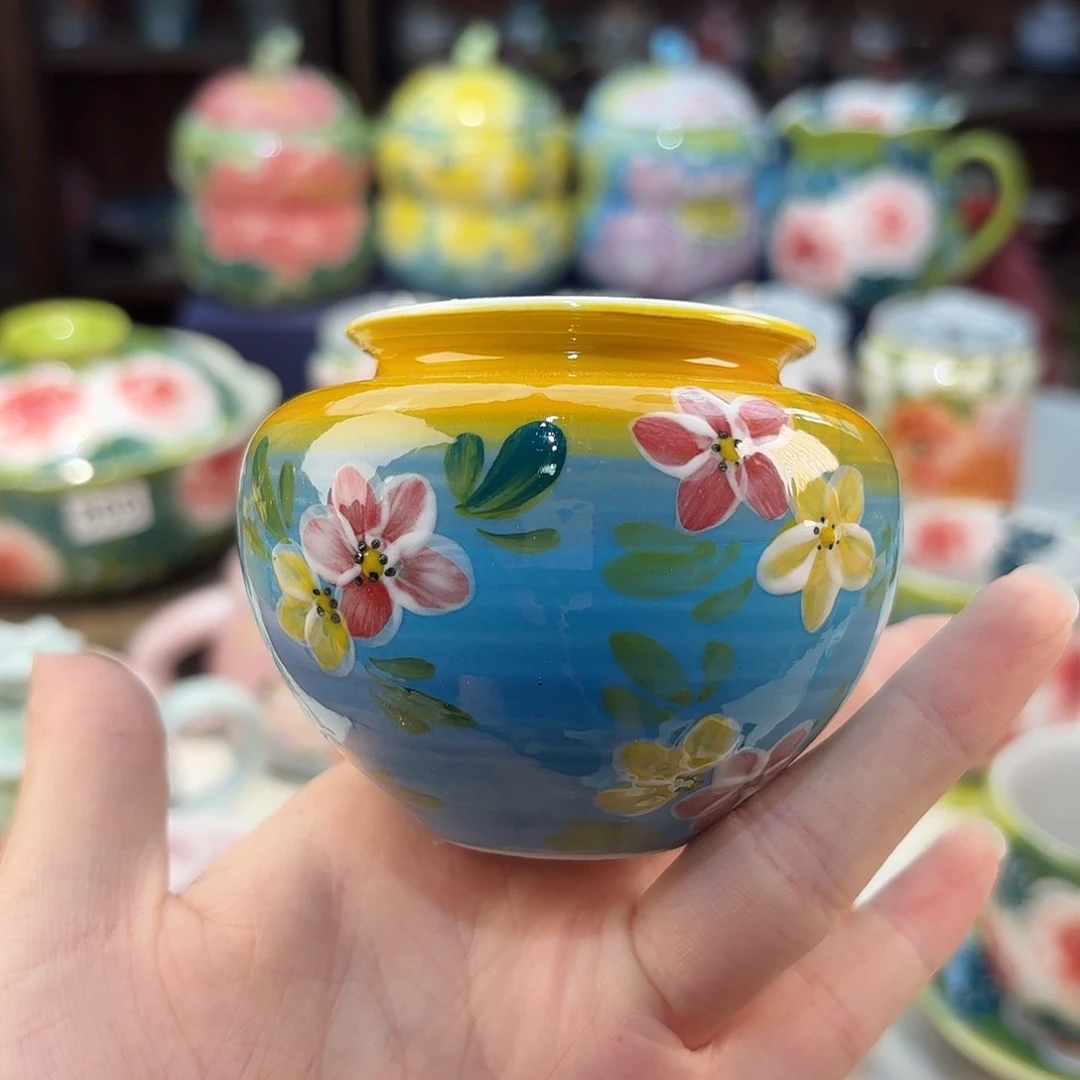 景德镇手绘高温釉下彩陶瓷茶具