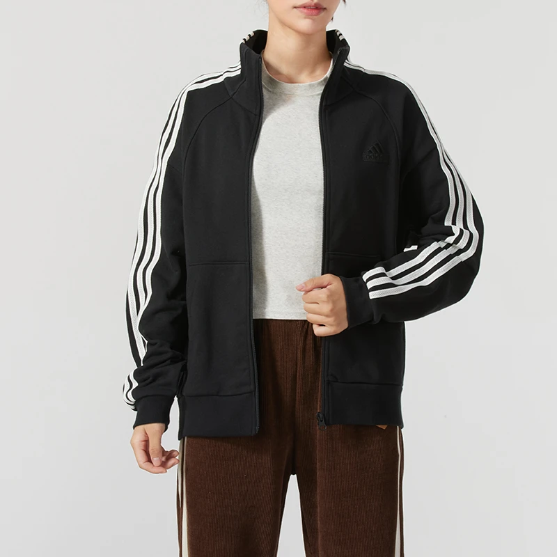 adidas阿迪达斯女款针织立领夹克2025新款外套运动休闲上衣JN0759