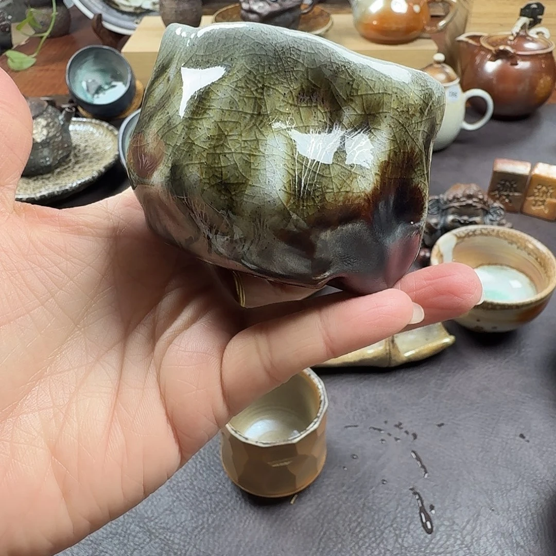 复古手工柴烧主人杯