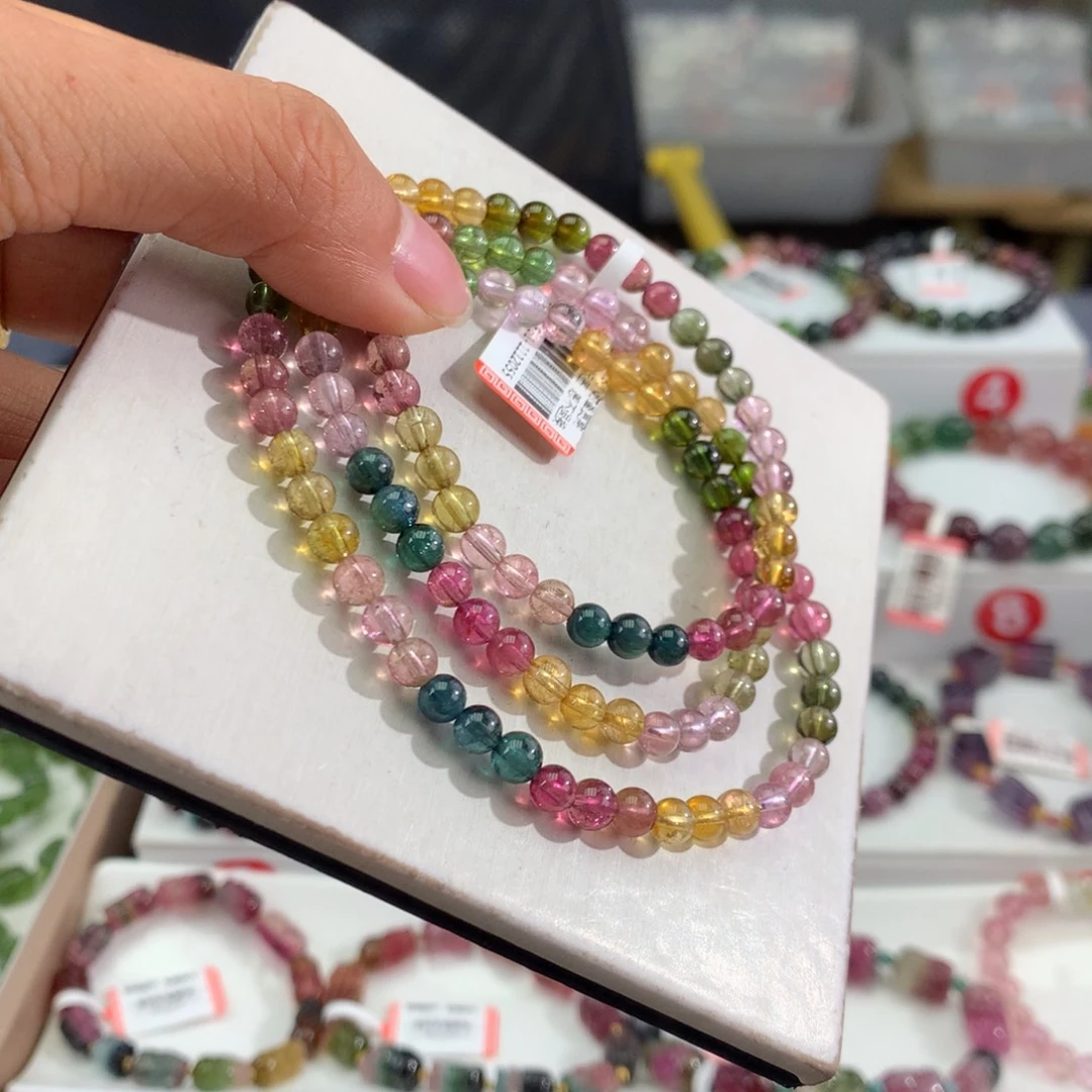 未镶嵌碧玺手链       5mm