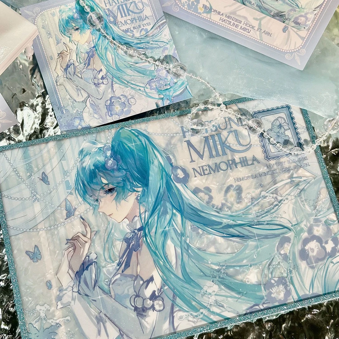 【种葱日记】粉蝶花初音未来miku同人谷子徽章立牌长方吧唧徽章周边