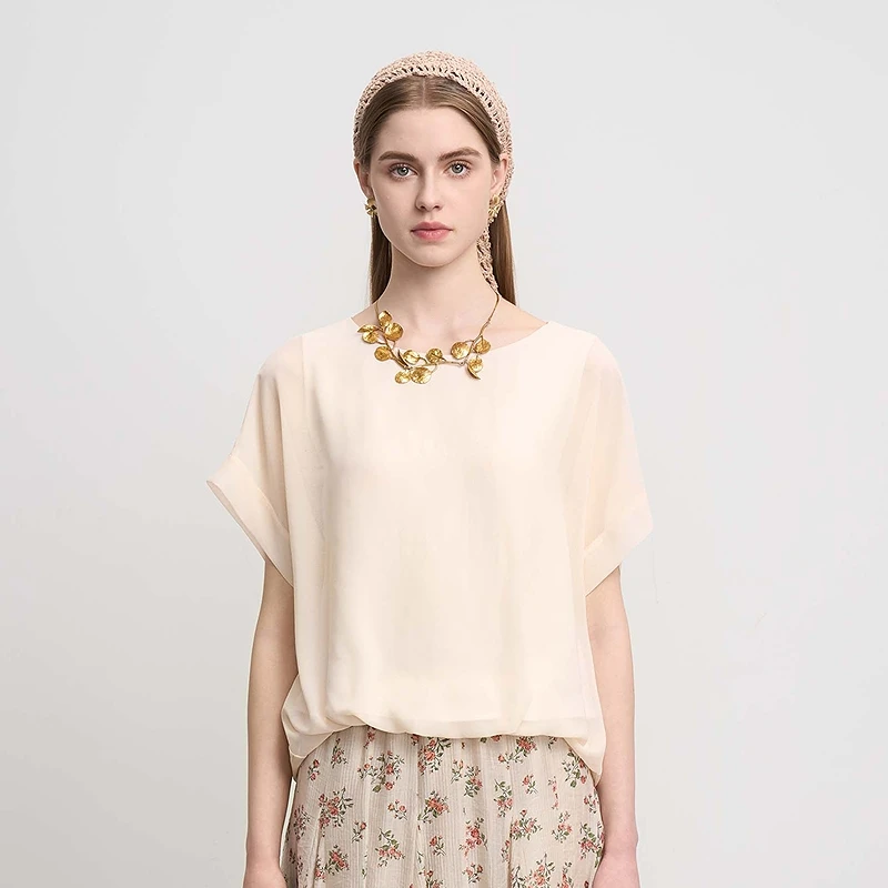 S·DEER【裙旅远方】圣迪奥轻奢气质不规则时尚设计感上衣S252Z3213