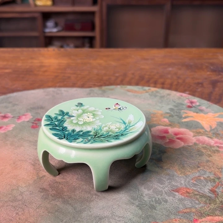 玉***麻柴烧纯手工手绘陶瓷