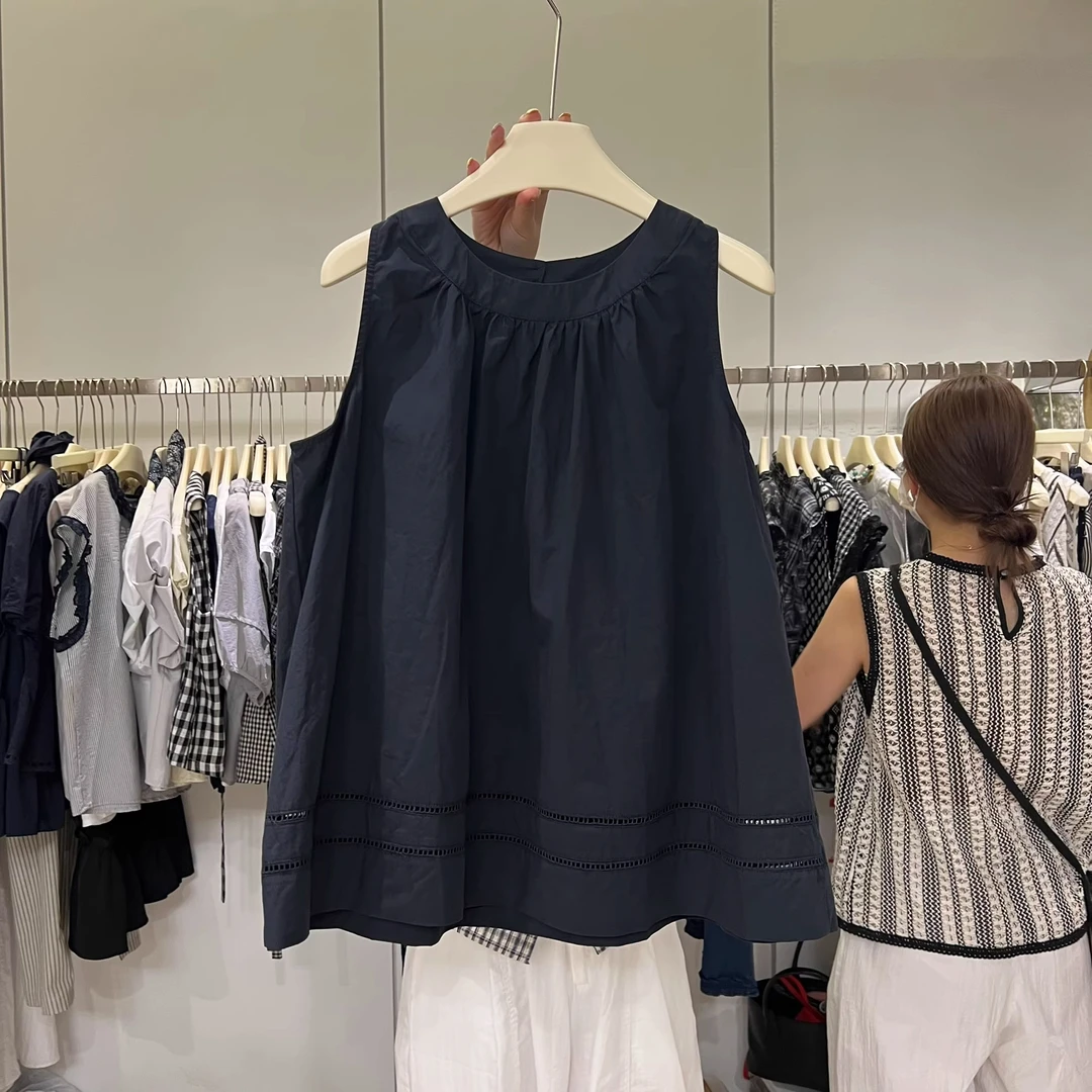 民族风镂空设计感无袖背心女装2025夏季新款小众气质休闲宽松上衣