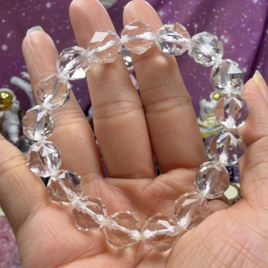 手串水晶未镶嵌白水晶钻切手串