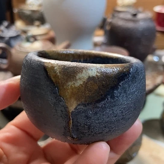 杯禅定杯 柴烧裸烧手作品