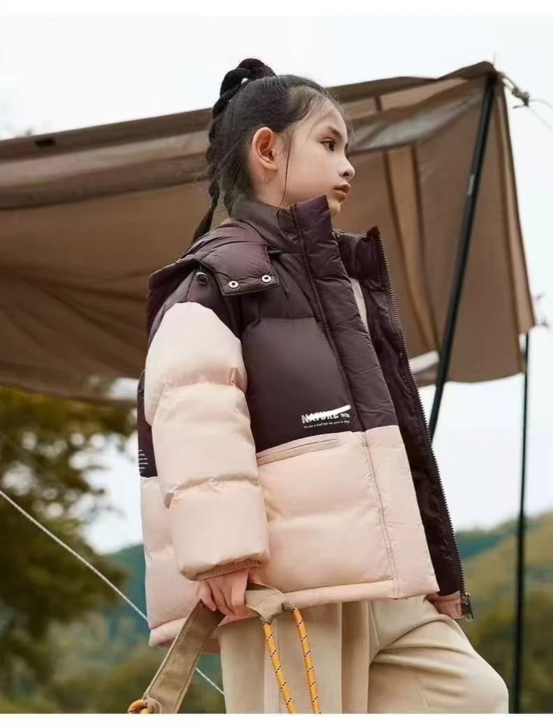 【断码清货】白鸭绒羽绒服真羽绒男童女童五防免洗帽子可拆羽绒服