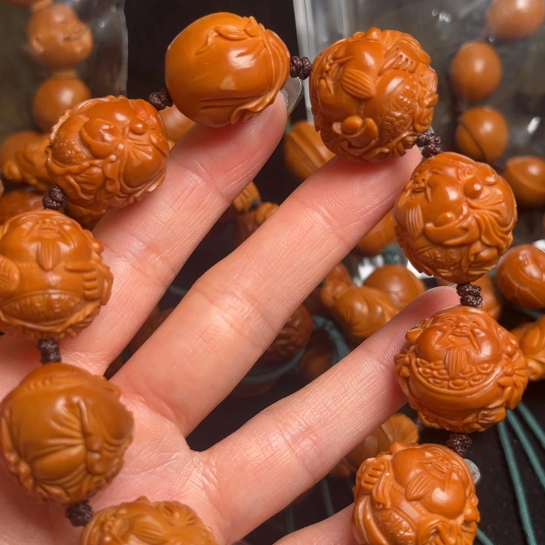 心***蜥手串橄榄核财神串