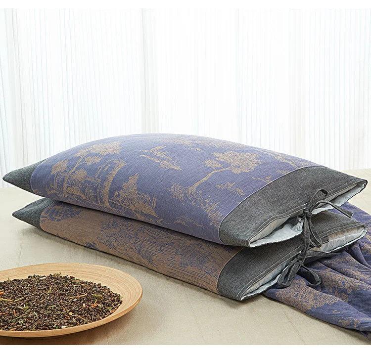 古风草本枕头荞麦枕护颈枕居家日用枕