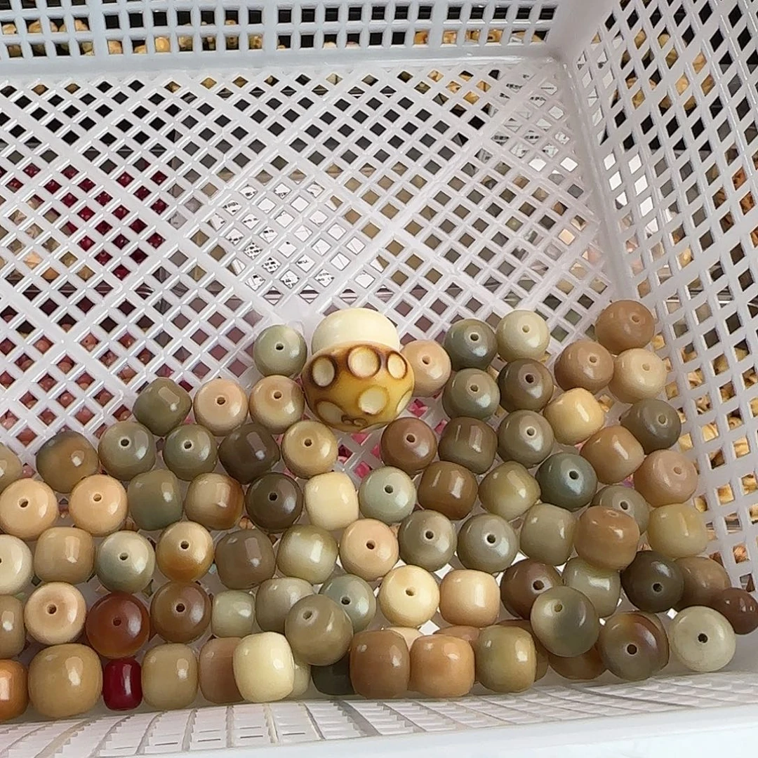 酱***瓶菩提根/象牙果手串瑕疵84颗汉堡