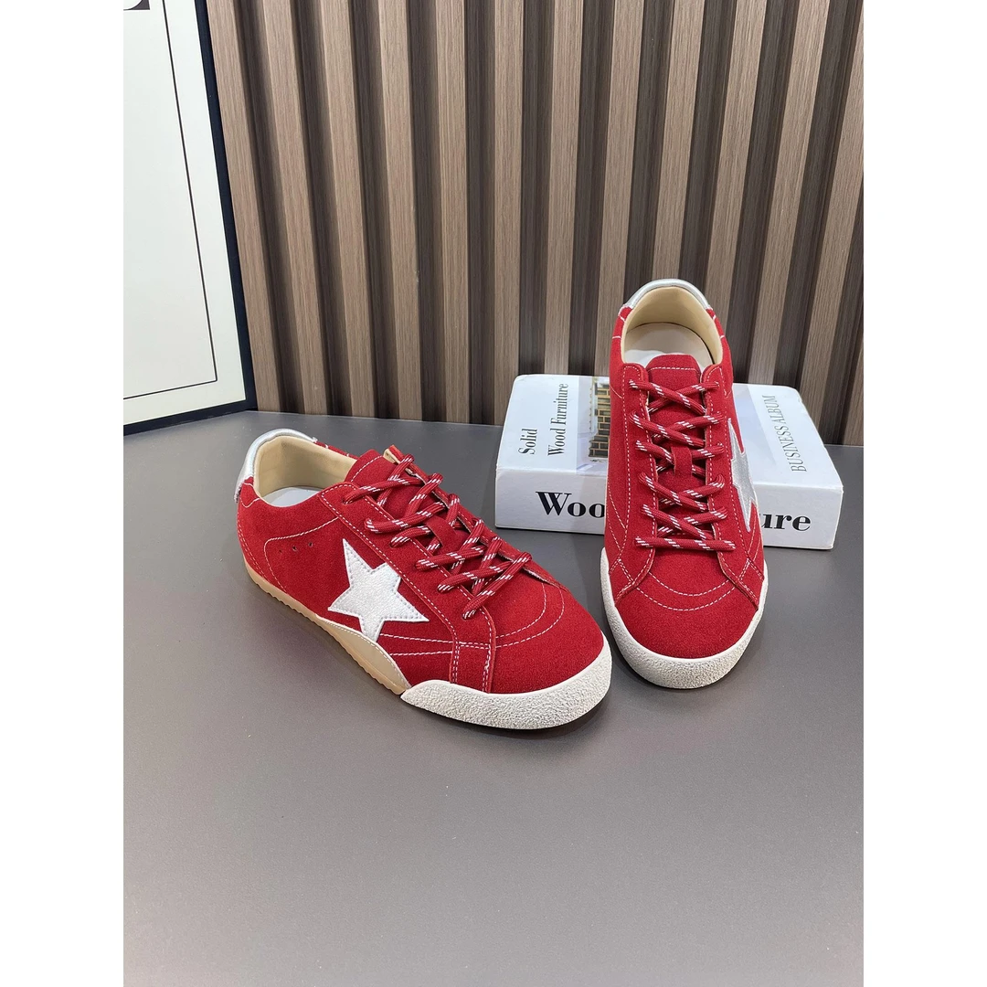 黄色阿甘鞋女夏季薄款透气2025年秋款平底德训鞋覆古脏脏星星板鞋