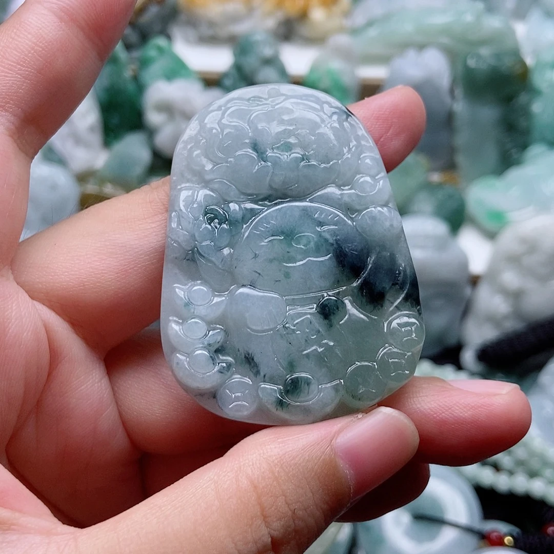 翡翠未镶嵌吊坠(不含链)1