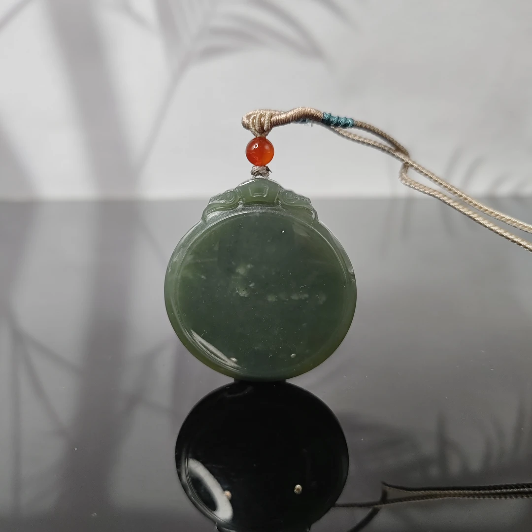 F和田玉无事牌吊坠0104