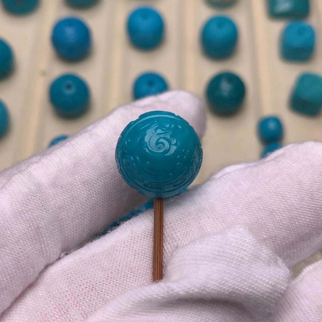 绿松石未镶嵌绿松石龙凤14.9