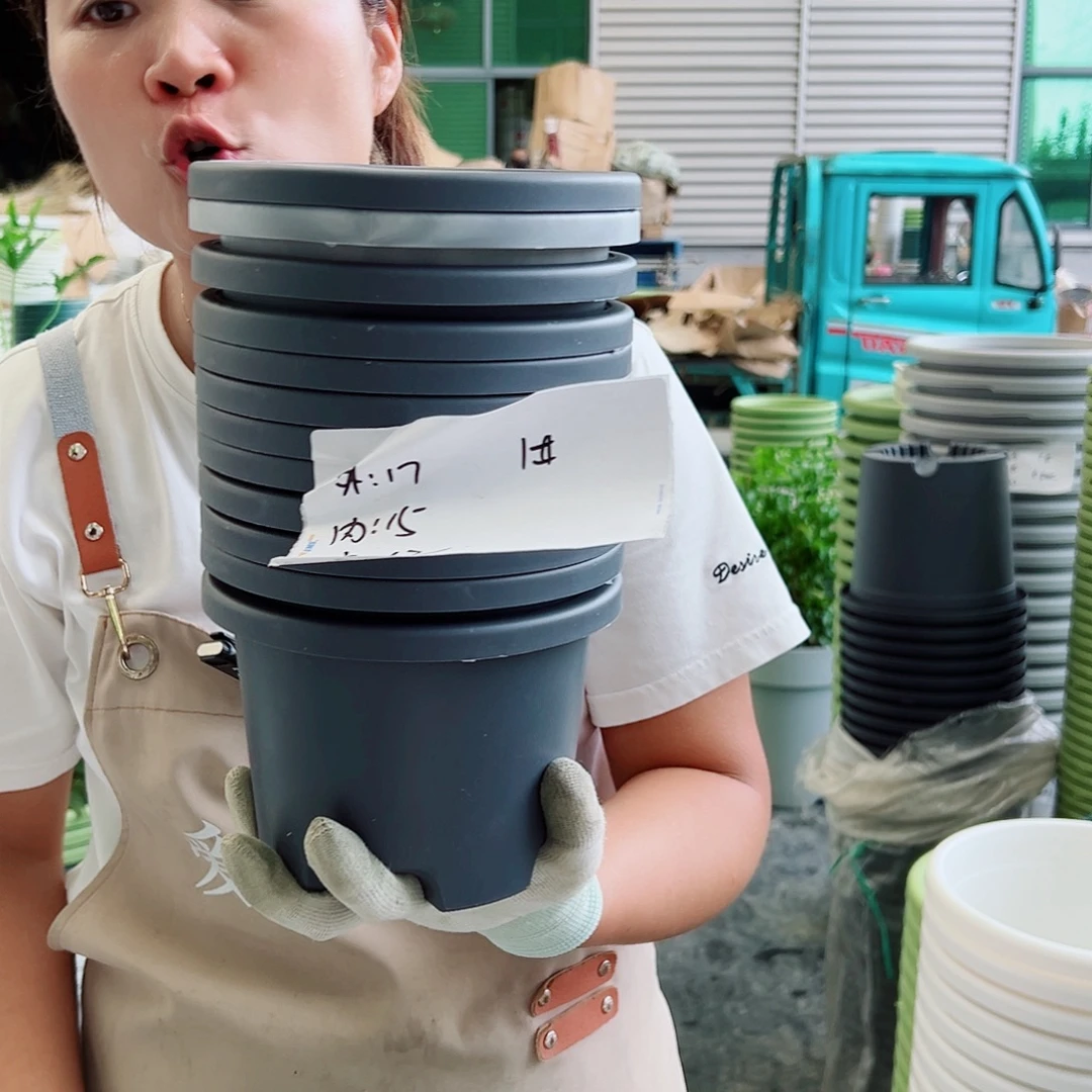瑕疵球根盆1#灰黑色10个无托
