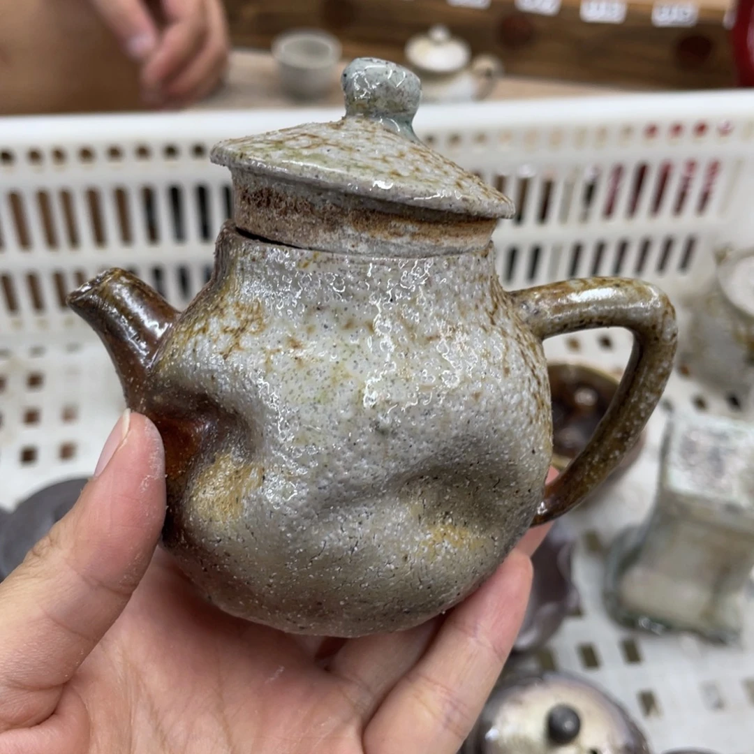 茶壶柴烧柴烧茶壶瑕