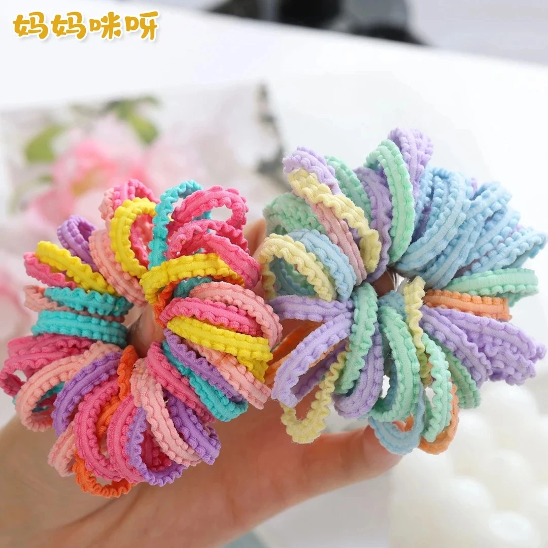 【50根彩色小头绳】不伤发儿童皮筋可爱宝宝做造型搭配发型可爱少女