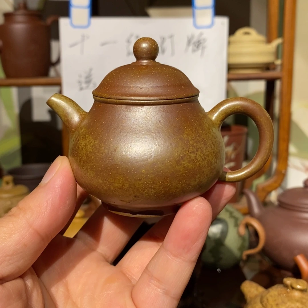 恶***魔茶壶紫砂微瑕抛货轻坯薄胎潘壶100cc
