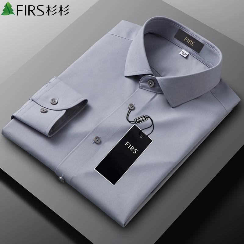 杉杉25新款【莫尔代】衬衫男长袖高档商务正装秋季男士职业免烫衬衣
