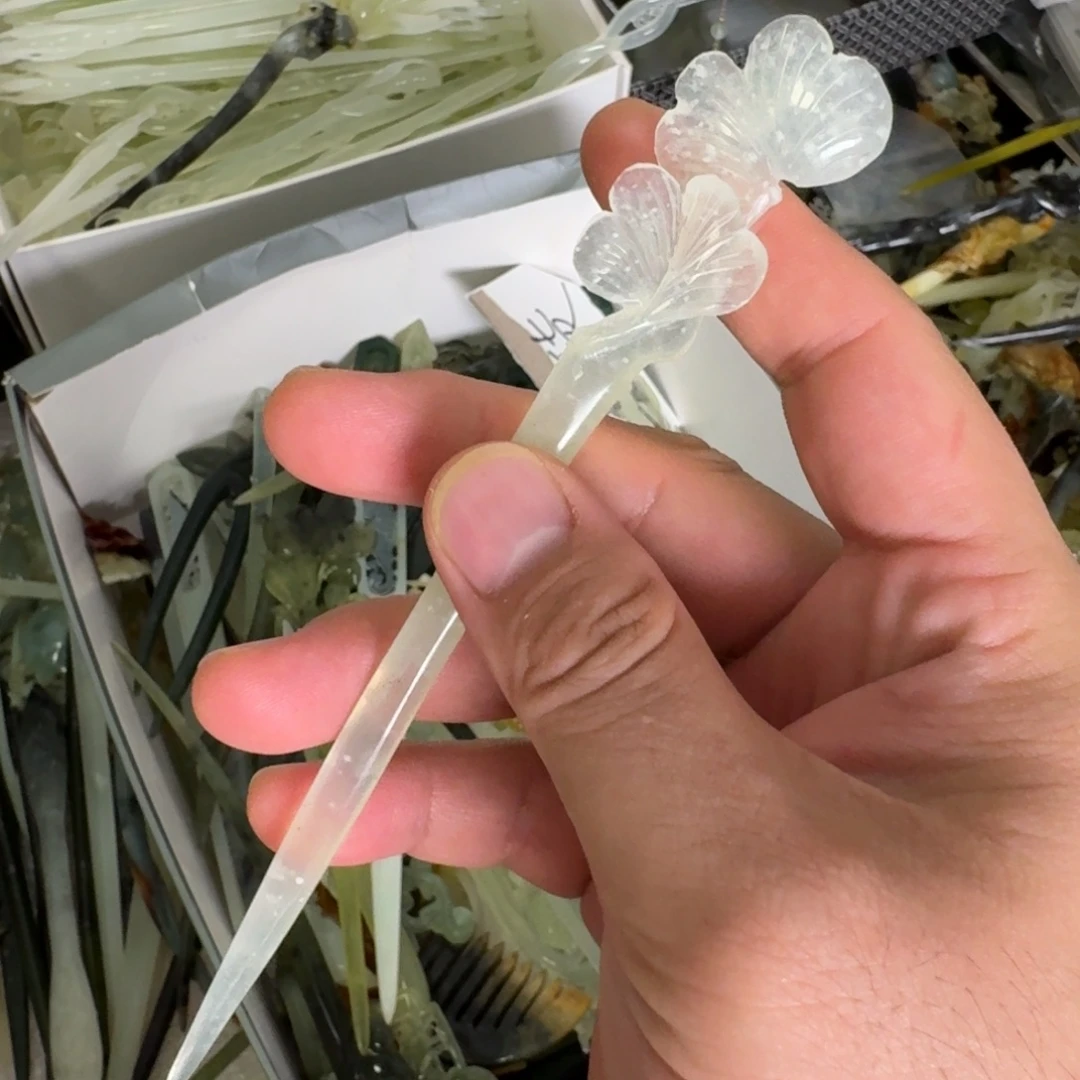 未镶嵌蛇纹石玉发饰