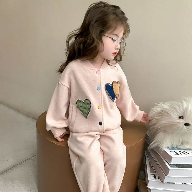女童秋季套装儿童运动韩版女孩春秋洋气休闲中小童长袖女宝宝外套