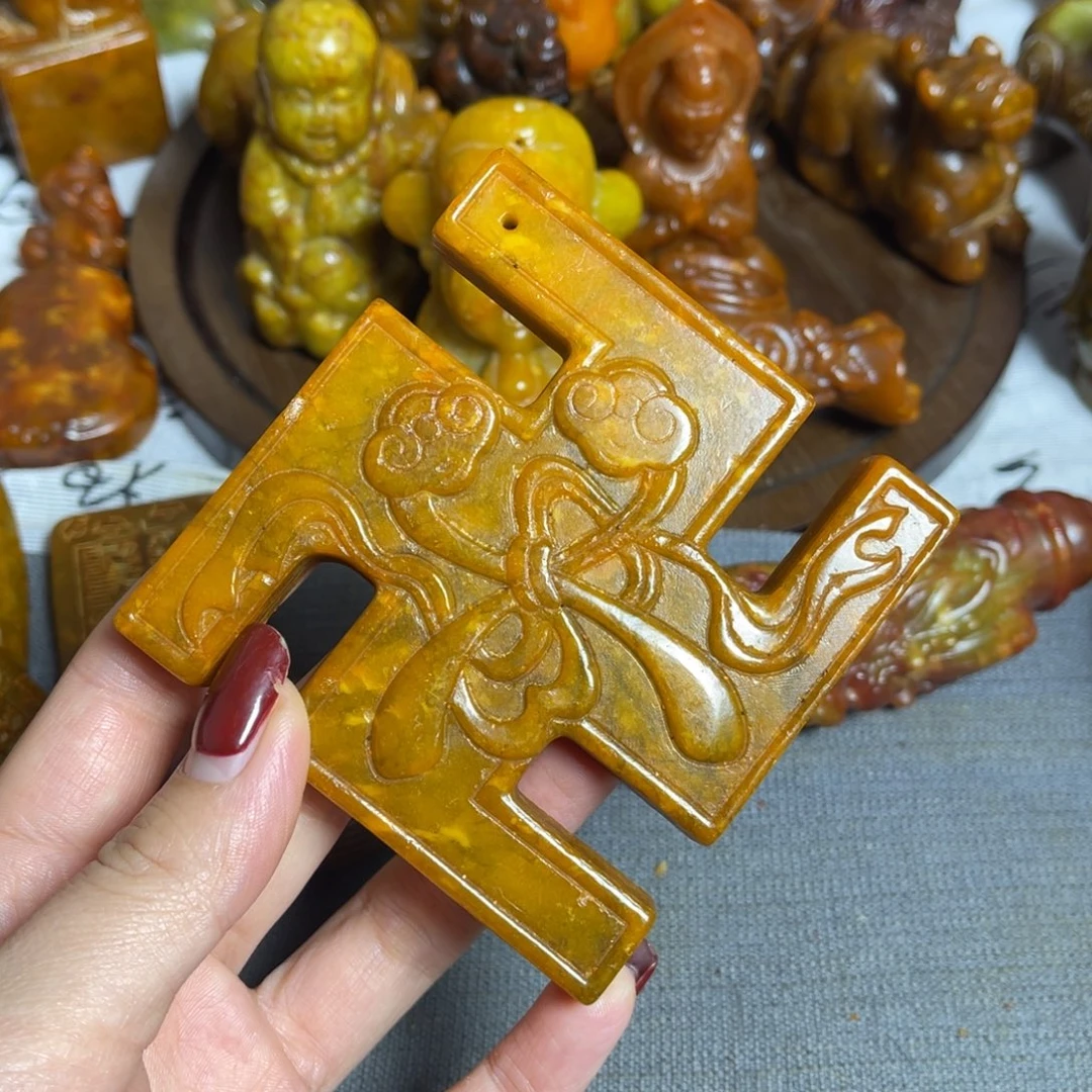 蛇纹石玉合金颈饰