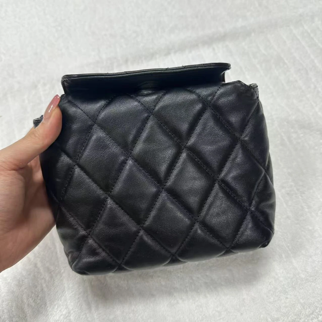 95新 Balenciaga/巴黎世家 巴黎世家 黑色菱纹方型/二手奢侈品包