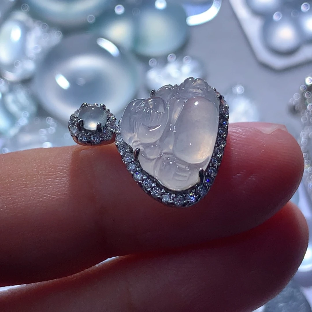 颈饰银S925镶嵌翡翠缅甸