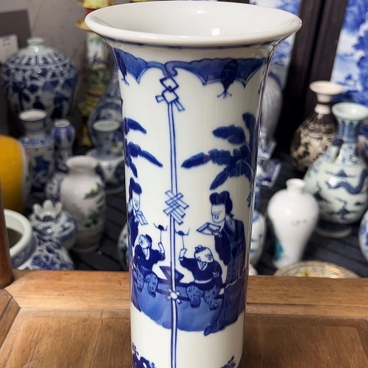 摆件青花人物瓷器精品
