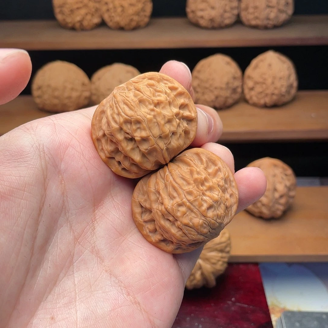 文玩核桃把件南*万38磨盘