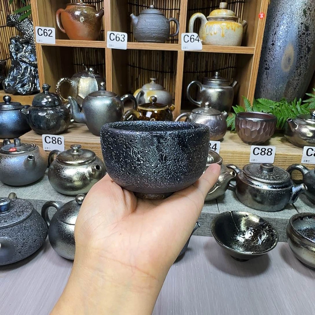 建水紫陶柴烧壶杯