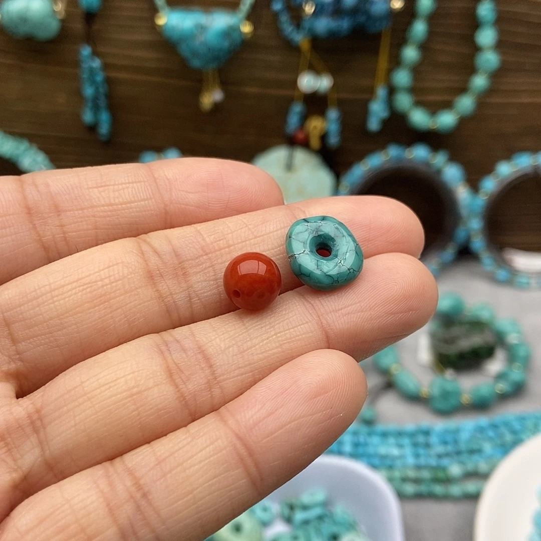 大***哈南红玛瑙未镶嵌随行扣子