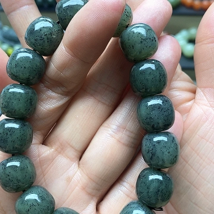 手链未镶嵌和田玉卡14点墨青花老邢