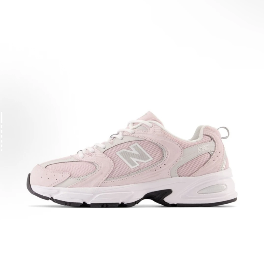 42码 NB 网布减震防滑耐磨 低帮跑步鞋  白粉 原盒 MR530CF
