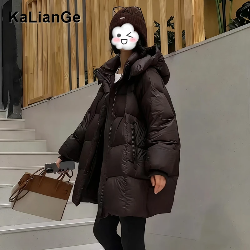 卡莲格/今年流行中长款棉服外套女冬季新款面包服羽绒手塞棉棉衣