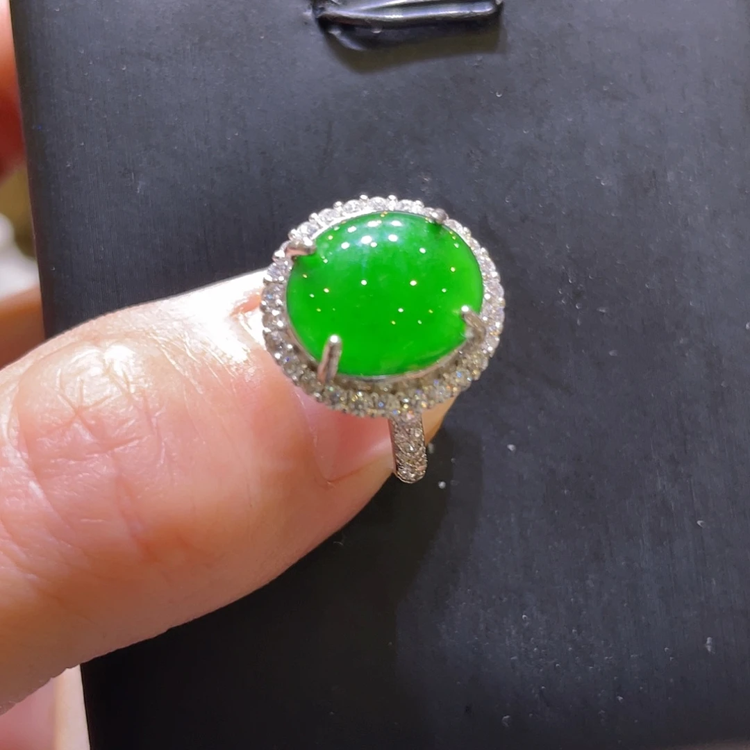 吊坠(不含链)银S925镶嵌翡翠