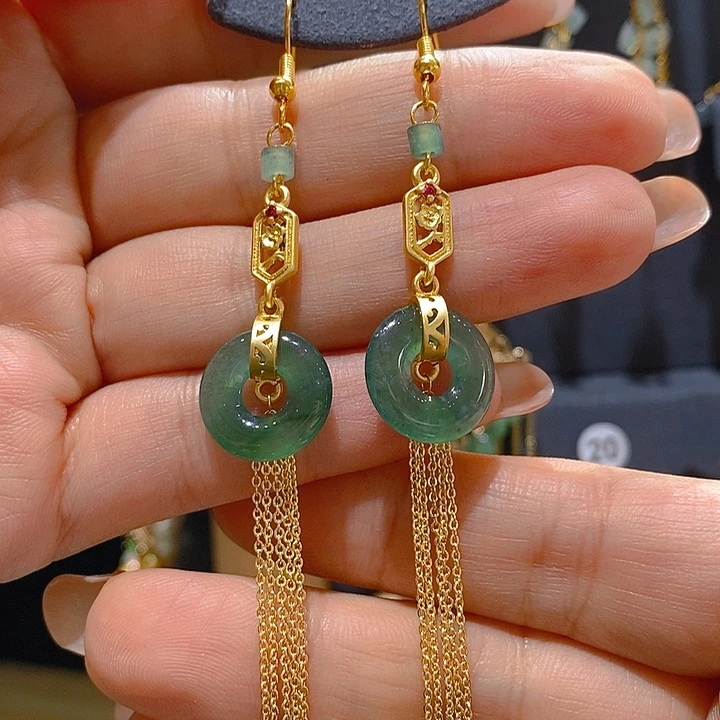 翡翠未镶嵌耳饰翡翠