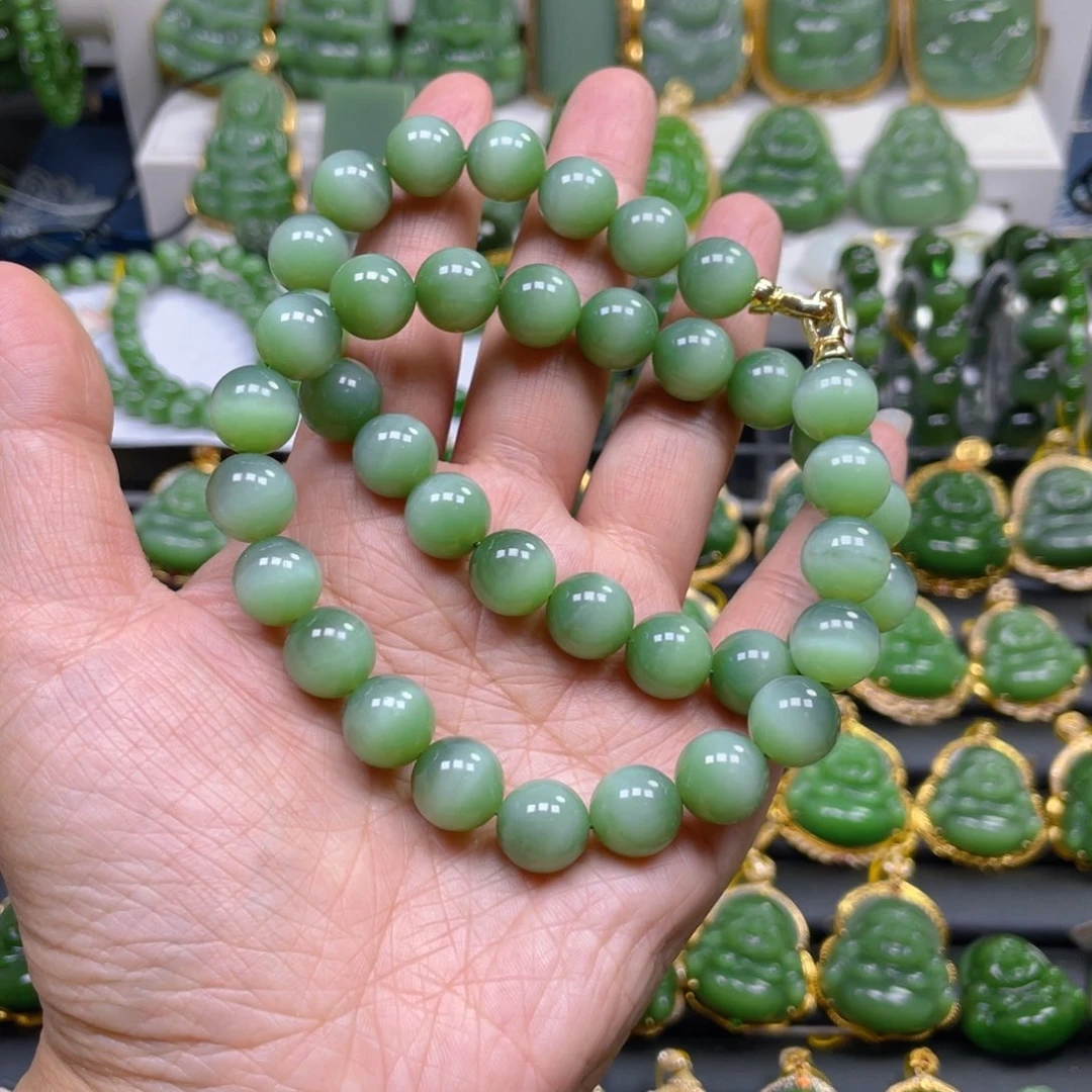 和田玉（碧玉）项链未镶嵌