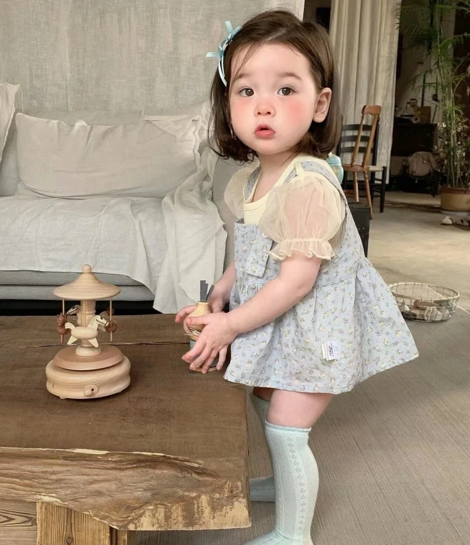 四季外出针织绿色恐龙连体衣童装A类