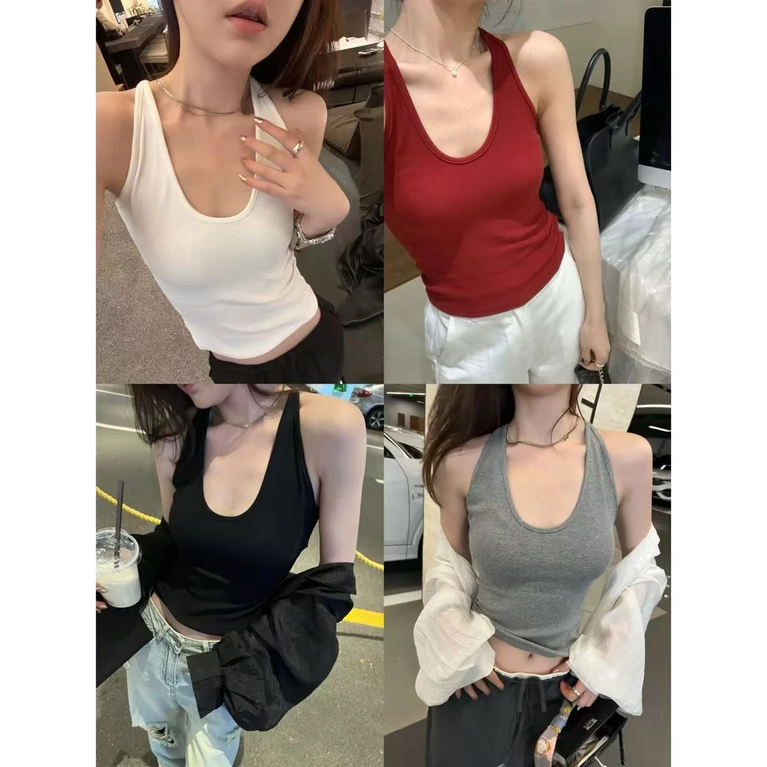 徐秋阳   古早背心  夏季新款百搭时尚休闲显瘦显白背带吊带