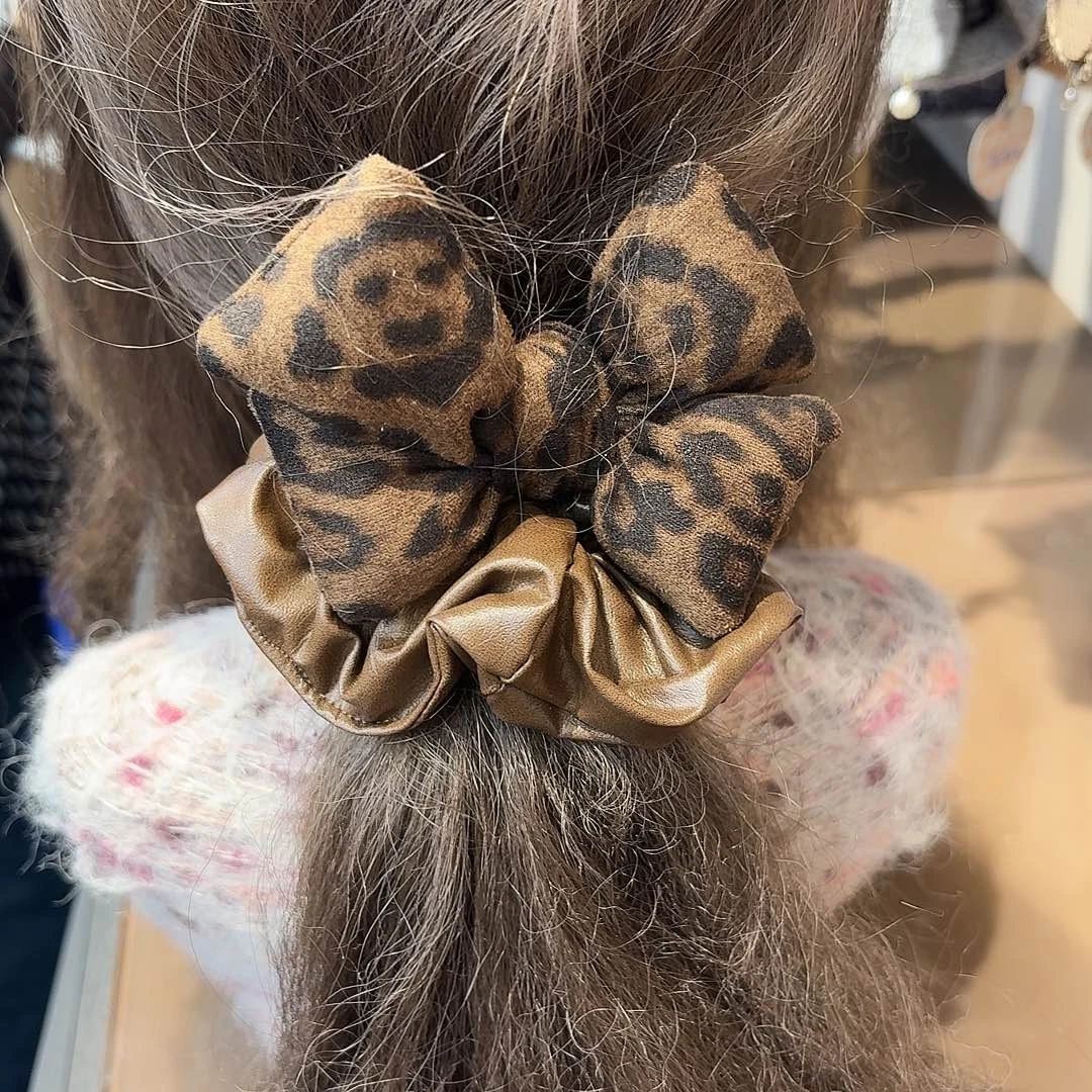 布艺铁合金豹纹发圈4